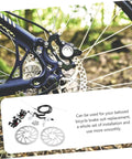 Heavy Duty Mountain Bike Disc Brake Pads For Hydraulic And Mechanical Setups Featuring Ventilated Core Design on part of a mountain bike.