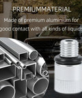 Close-up of aluminum oil pump adapter with threaded design for marine maintenance