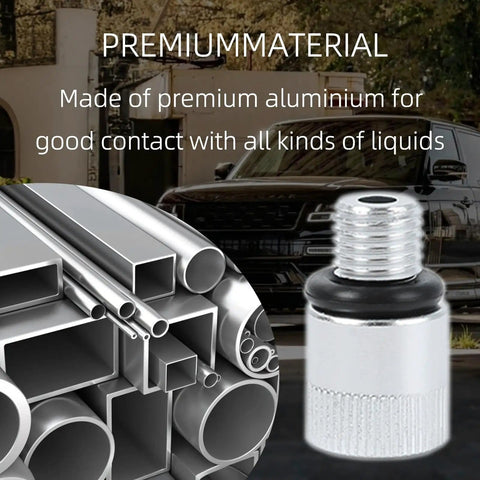 Close-up of aluminum oil pump adapter with threaded design for marine maintenance