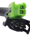 Transmission Internal Wiring Harness For 4L80E 4L85E Replacement Cable Assembly MT1 2004 Up GM Cars Chevy GMC Hummer, green and black connector close-up