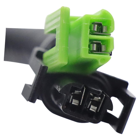 Transmission Internal Wiring Harness For 4L80E 4L85E Replacement Cable Assembly MT1 2004 Up GM Cars Chevy GMC Hummer, green and black connector close-up
