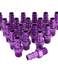 Milton 760VC-20 ColorFit HighFlowPRO V-style 1/4" NPT male plugs, purple, box of 20