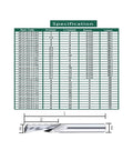 Straight Up Sharp Single Flute Spiral End Mill For CNC Router Machining Wood Acrylic Aluminum With Raw Uncoated Steel Blades For Superior Heat Dissipation specification chart with dimensions and items