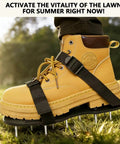 Durable Lawn Aerator Shoes With Adjustable Straps Easy No Sweat Slip On Comfort Medium Fit For Men 6 To 9.5 And Women 5.5 To 10