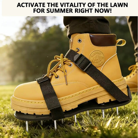 Durable Lawn Aerator Shoes With Adjustable Straps Easy No Sweat Slip On Comfort Medium Fit For Men 6 To 9.5 And Women 5.5 To 10