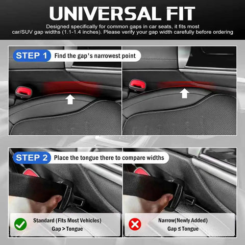 Step-by-step guide for installing 4 Piece Car Seat Gap Filler Organizer With Dual Slot And Belt Slot For Cars SUVs And Trucks