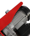 Close-up view of Huge 1763 Lbs Max Load Mini Electric Hoist Winch motor with red cover and silver casing.