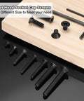 Top Shelf Grade Ten Point Nine Flat Head Socket Cap Screws 10-32 X Quarter Inch Hex Drive Machine Bolts Black Oxide on wood