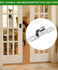36 Pack Three Eighths Inch Metal Sliding Window Rollers With Universal Metal Axles for Windows Cabinets and Doors in use