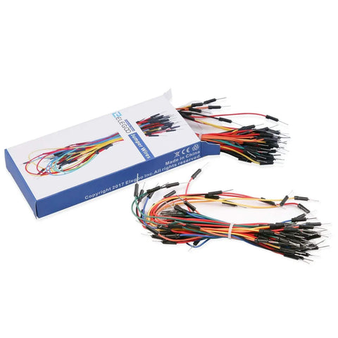 130 Pcs Solderless Flexible Breadboard Jumper Wires, Male to Male, Color-Coded, Durable Copper-Clad Steel Conductors, Multiple Lengths