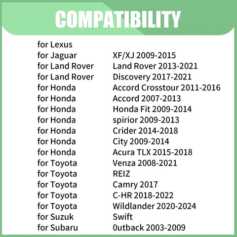 Compatibility list for Universal AC Expansion Valve For Most Cars And SUVs, High And Low Temperature Resistant.