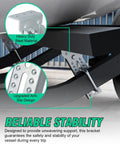 Rock Solid Heavy Duty Boat Trailer Bunk Brackets 4 Pack With Galvanized Steel Swivel Top Mount And Anti Slip Design For 1.5X3 2X3 3X3 Inch Crossmembers keeps your rig locked tight with durable steel support.