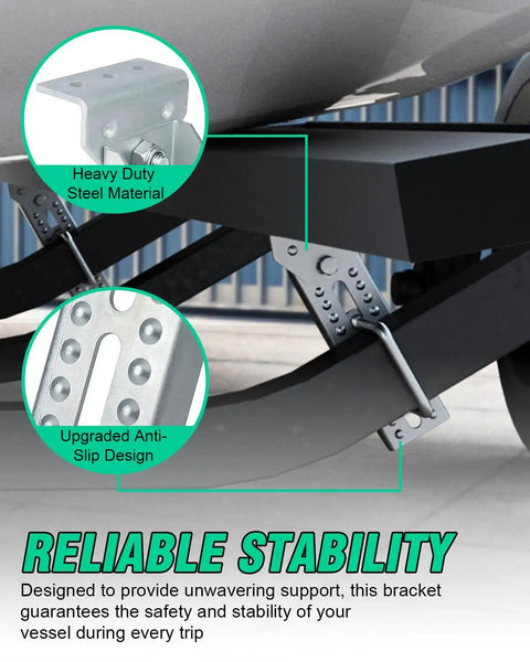 Rock Solid Heavy Duty Boat Trailer Bunk Brackets 4 Pack With Galvanized Steel Swivel Top Mount And Anti Slip Design For 1.5X3 2X3 3X3 Inch Crossmembers keeps your rig locked tight with durable steel support.