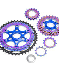 Ultra Light 10 Speed Mountain Bike Cassette 11-42T for Trail Enduro Riding with colorful nickel-plated steel cogs.
