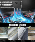 Beefy Portable 250A 110V Stick Welder With IGBT Digital LCD Display welding effects on various metals and shapes