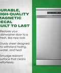 23x28 Magnetic Dishwasher Door Cover In Brushed Silver Hide Dents And Scratches Easy Fit For Magnetic Fronts