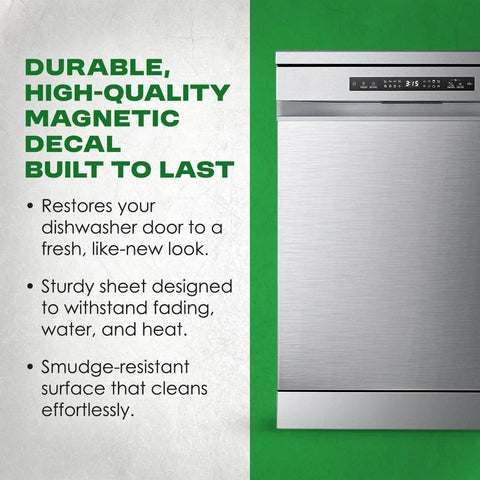 23x28 Magnetic Dishwasher Door Cover In Brushed Silver Hide Dents And Scratches Easy Fit For Magnetic Fronts