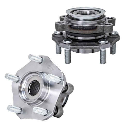 4 Piece Front And Rear Wheel Hub Bearings Kit With ABS For Nissan NV200 2013 To 2021 And Chevy City Express 2015 To 2018 5 Lug Assemblies