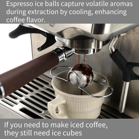 Two Pack Stainless Steel Espresso Cooling Balls For Coffee Chilling Reusable Espresso Cooler Balls under espresso machine