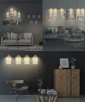 Dope Wireless Battery Powered LED Picture Light With Remote Control Rotatable Heads Three Lighting Modes in home gallery setting