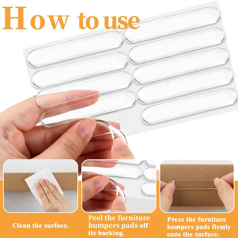 Straight Up Clear Cabinet Door Bumpers With Self Adhesive Silicone Rubber Furniture Pads For Fridge And Appliances Dead Nuts Quiet Glide Scratch Resistant Pad Set for installation steps.