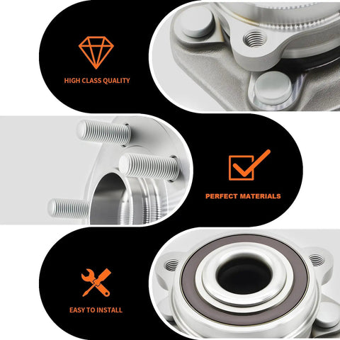 Close-up of Tesla Front Wheel Hub Bearing Assembly Drop In Replacement for Model 3 2018 2019 2020 2021 2022 and Model Y 2020 2021 2022 AWD