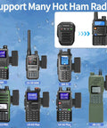 Waterproof Float Wireless Mic For Ham Radios 2 Pin Shoulder Speaker Microphone For Baofeng UV-5R model compatibility display.