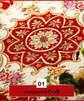 Close-up of intricate jacquard pattern on stair tread from Set Of 13 Non Slip Washable Stair Treads Carpet With Skid Resistant Rubber Backing.