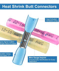 540 Piece Heat Shrink Wire Connectors Kit Pro Grade Waterproof Marine Grade Crimp Connectors close-up with labeled parts