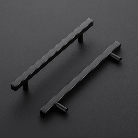 Matte Black Cabinet Pulls 30 Pack 6 1 Quarter Inch Cabinet Handles With Mounting Template 8 4 Fifth Inch Overall Length Stainless Steel