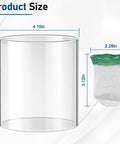 10 Pack Propane Lantern Mantles With Glass Globe Replacement dimensions shown for fueled lanterns