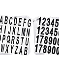 Mailbox Numbers And Letters Stickers For Outdoor Use, Black Vinyl Address Decals for Home or Apartment, letters and numbers on sheets