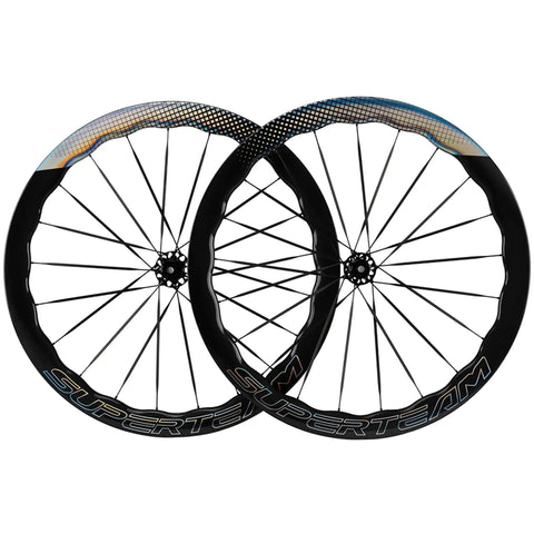 Carbon Disc Wheelset Tubeless Ratchet Bike Wheel 700C 50mm Black Fits Shimano 8 9 10 11 12 Speed Thru Axle Lightweight