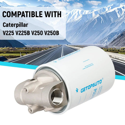 Heavy Duty Hydraulic Oil Filter Assembly Head Ten Micron Three Quarter NPT Includes P561134 with road and mountain backdrop