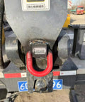 3.15T red welded D-ring lifting attachment on alloy steel die-forged rigging bracket