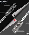 Comparison of 12 Piece Stainless Steel Bore Brush Set for Drill with 1/4 Inch Hex Shank versus others, highlighting brush and material differences.
