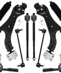 10Pc Front End Suspension Kit For 2010-2017 Chevy Equinox And GMC Terrain 2.4L Keeps Your Ride Smooth With 2 Front Lower Control Arms