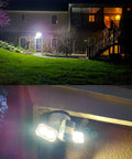 Motion Sensor Outdoor Flood Lights 28W 3500 Lumens Hardwired Security Light With Four Modes IP65 Waterproof For Soffit Garage And Yard