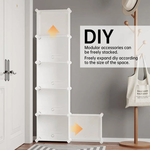 6 Tier Slim Shoe Storage Rack For Small Spaces Space Saver Narrow Shoes Organizer Hidden Closet Shelf Behind Door Entryway