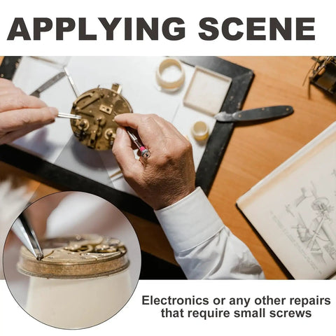 Electronics Micro Screws Kit With 800 Pieces Pro Grade Nickel Plated Carbon Steel Phillips Pan Head Self Tapping Machine Screws used for watch repair.