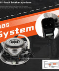 Front Wheel Bearing And Hub Assembly Fits Ford Ranger 2009 2011 And Mazda B4000 2003 2010 4WD 5 Lugs With ABS shown with wiring and ABS system features
