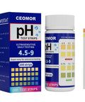Daily PH Test Strips for Urine and Saliva 200 Strips to Track Your Body Acidic and Alkaline Balance Easy Litmus Paper for Quick Clear Readings from 4.5 to 9.0 packaging and open test strip