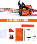 62Cc Gas Chainsaw With 20 Inch Bar For Heavy Duty Wood Cutting 2 Cycle Gas Engine Handheld Chain Saw With accessories