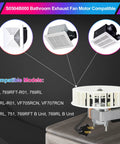 Diagram showing Bathroom Exhaust Fan Motor Replacement Parts For 769RL B Unit And 757 751 769RFT R01 compatibility.