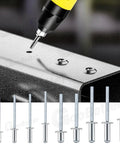 500 Piece Aluminum Blind Rivet Kit With 14 Size Assortment Pop Rivets Set For DIY Auto Marine And Metalwork Rustproof Aluminum