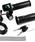 Full Twist Throttle Grip For 48V E Bikes And Scooters With LCD Display And Key Lock No Fuss Plug And Play 3 Pin Connector