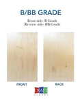 Front and back view of Baltic Birch Plywood Pack For Laser Engraving And CNC Projects 12 By 19 Inch Boards 6mm Thick 0.25 Inch Grade B And BB