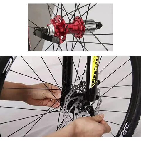 4 Piece Aluminum Bike Axle Quick Release Skewers Set For Front And Rear Wheels, MTB Quick Release Rods installation