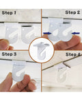 Installation steps for Heavy Duty Drop Ceiling Hooks 25 Pack For Suspended Tile Hangers Easy Install Ceiling Clips.