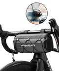 Waterproof Bike Handlebar Bag For Road And Mountain Bikes Front Storage With Shoulder Strap Easy To Clean Artificial Leather Bag
